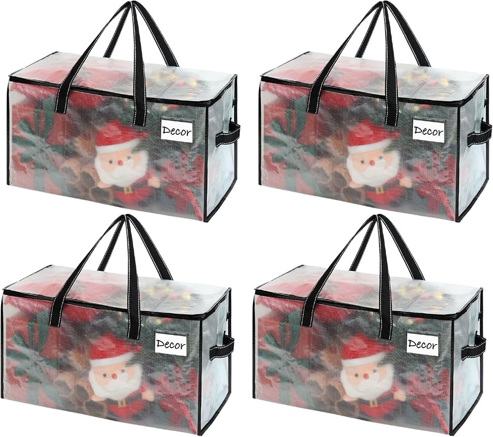 VENO 4 Pack Moving Bags, Christmas Ornament Storage, Comforter and Blanket Storage Bags for Close... | Amazon (US)