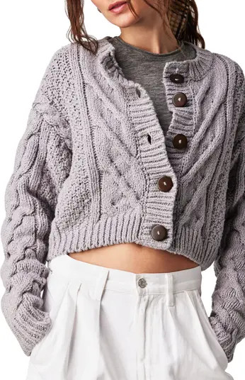 Free People Bonfire Cable Knit Cardigan | Nordstrom | Nordstrom