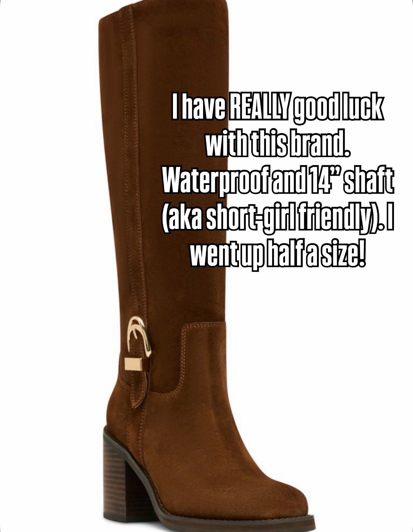 I cannot wait to try these. I really love this brand and these are waterproof. I love the chunky heel. These also have a 14” shaft and should be short girl friendly! I ordered a half size up, which is what I typically do for boots so I have room for socks! Fall style. Fall outfits. Nordstrom anniversary sale. Knee-high boots.

#LTKootd #LTKSeasonal #LTKPetite