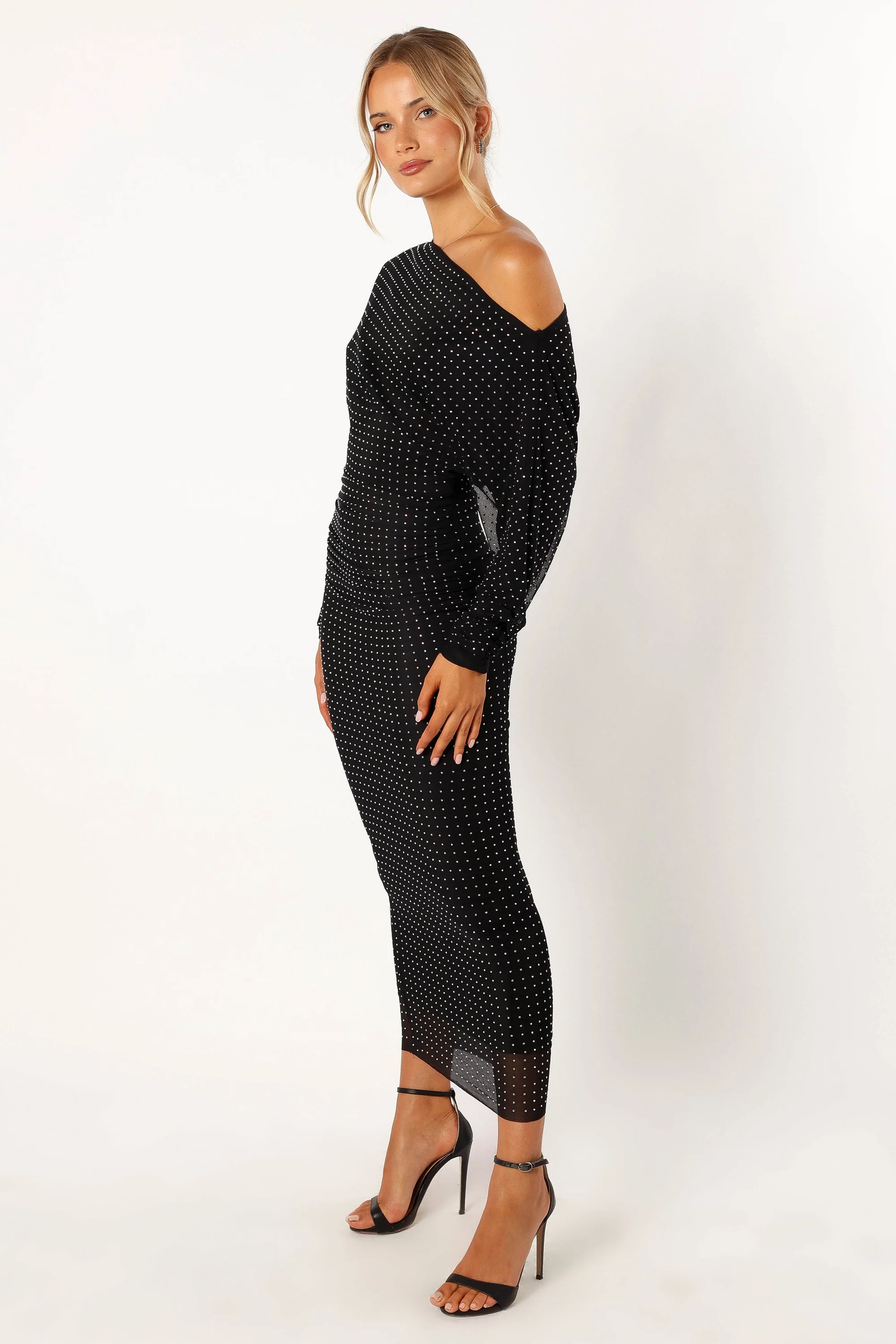 Loeve Long Sleeve Midi Dress - Black | Petal & Pup (US)