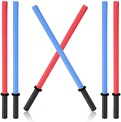 Set of 6 Pool Noodles Foam Light Sabre Toy Swords - Kids Bulk Party Favors - Ideal for Pools, Bac... | Amazon (US)