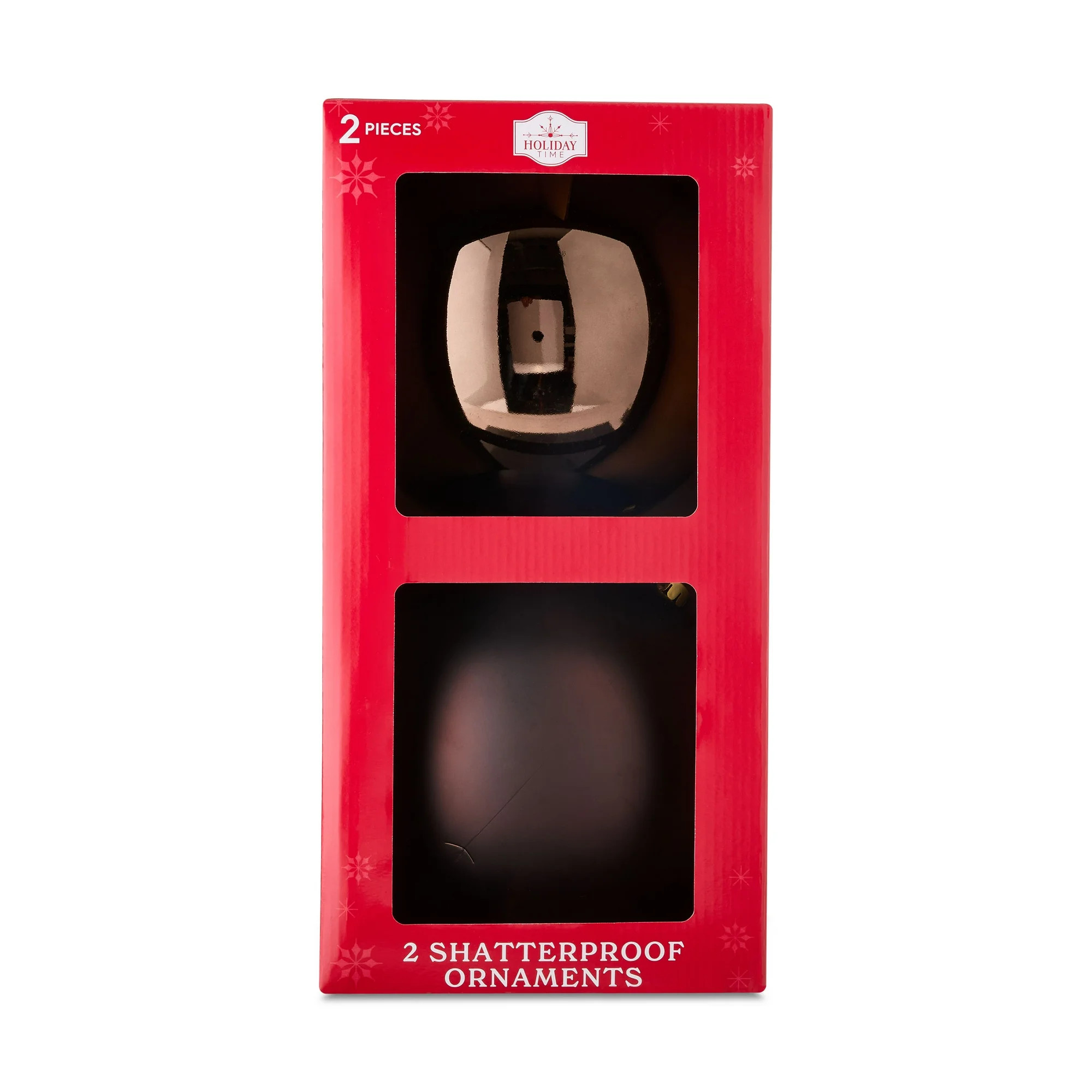 2-Count Brown Jumbo Shatterproof Christmas Ornaments, 7.8 in, by Holiday Time | Walmart (US)