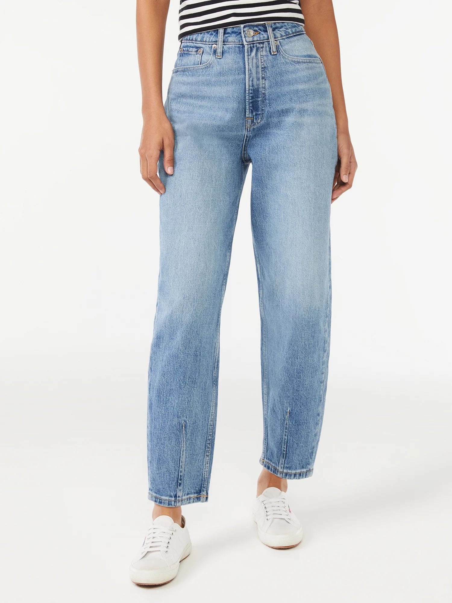 Free Assembly Women's Barrel Jeans | Walmart (US)