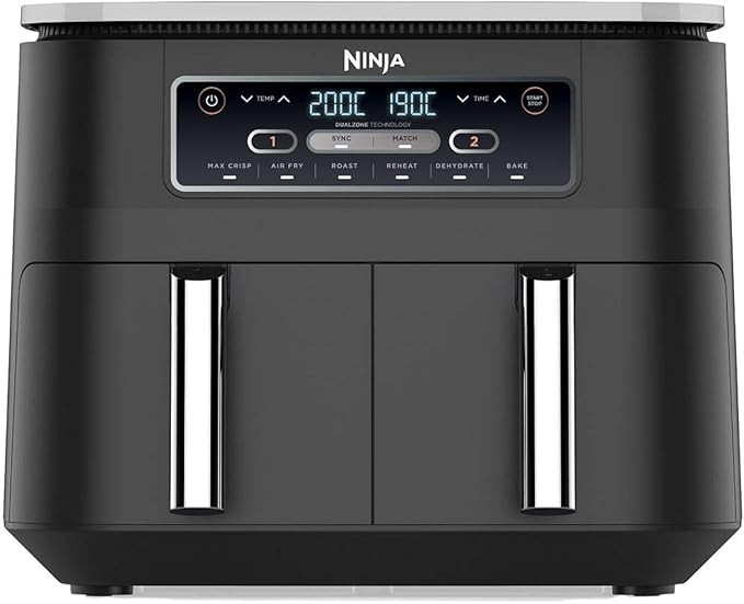 Ninja Foodi Dual Zone Digital Air Fryer, 2 Drawers, 7.6L, 6-in-1, Uses No Oil, Air Fry, Max Crisp... | Amazon (UK)