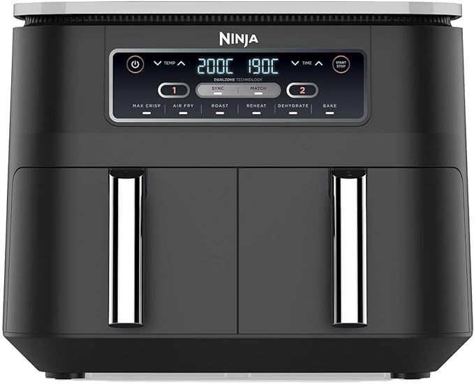 Ninja Foodi Dual Zone Digital Air Fryer, 2 Drawers, 7.6L, 6-in-1, Uses No Oil, Air Fry, Max Crisp... | Amazon (UK)