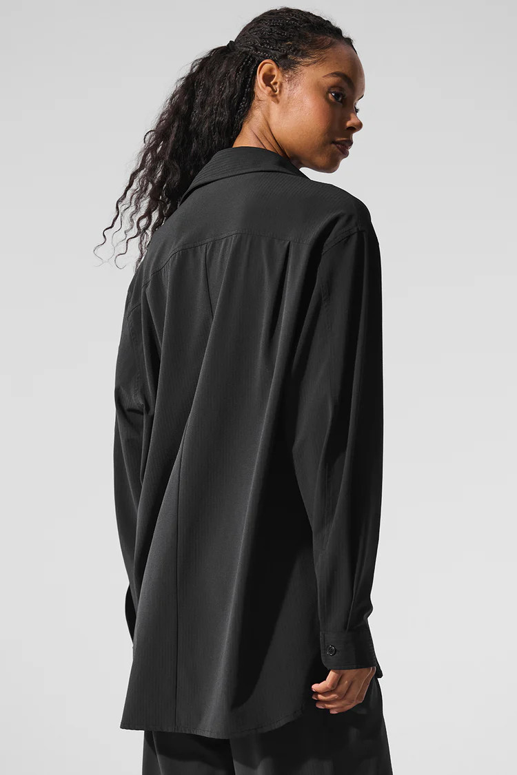 Dreamscape Button Down Long Sleeve - Black | Alo Yoga (US)