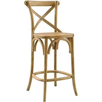 Modway Gear Counter Stool in Natural 19 x 17.5 x 39.5 | Amazon (US)