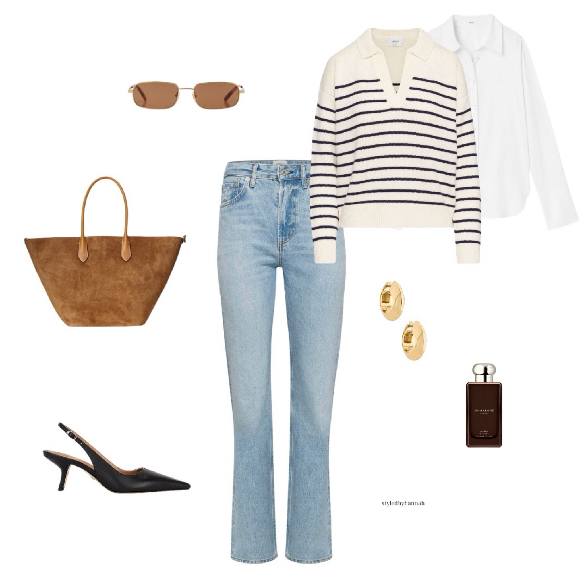 suede striped early fall outfit 🍂