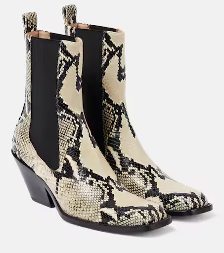 Austin 60 snake-effect leather ankle boots | Mytheresa (UK)