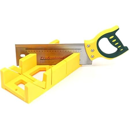GreatNeck BSB14 12 Inch Mitre Box with 14 Inch Back Saw, Reinforced Steel Back Saw for Accurate Cutt | Amazon (US)