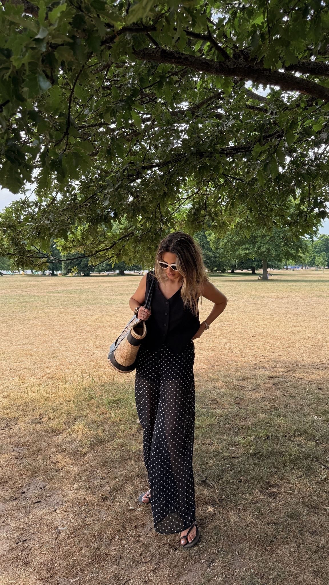 My OOTD for the heatwave. Lightweight pieces and polka dots!

#LTKsummer #LTKspring #LTKuk