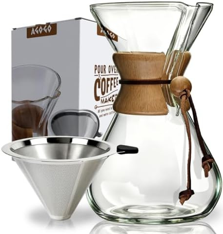 AGOGO Pour Over Coffee Maker Set, 40oz Classic Style, 304 Stainless Filter | Amazon (US)