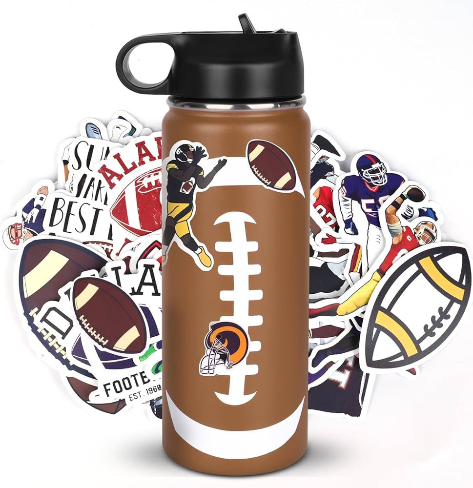 Football Gifts for Boys 6-8 8-12 12-14,Football Water Bottles and 50PCS Stickers Dirp Stuff for K... | Amazon (US)