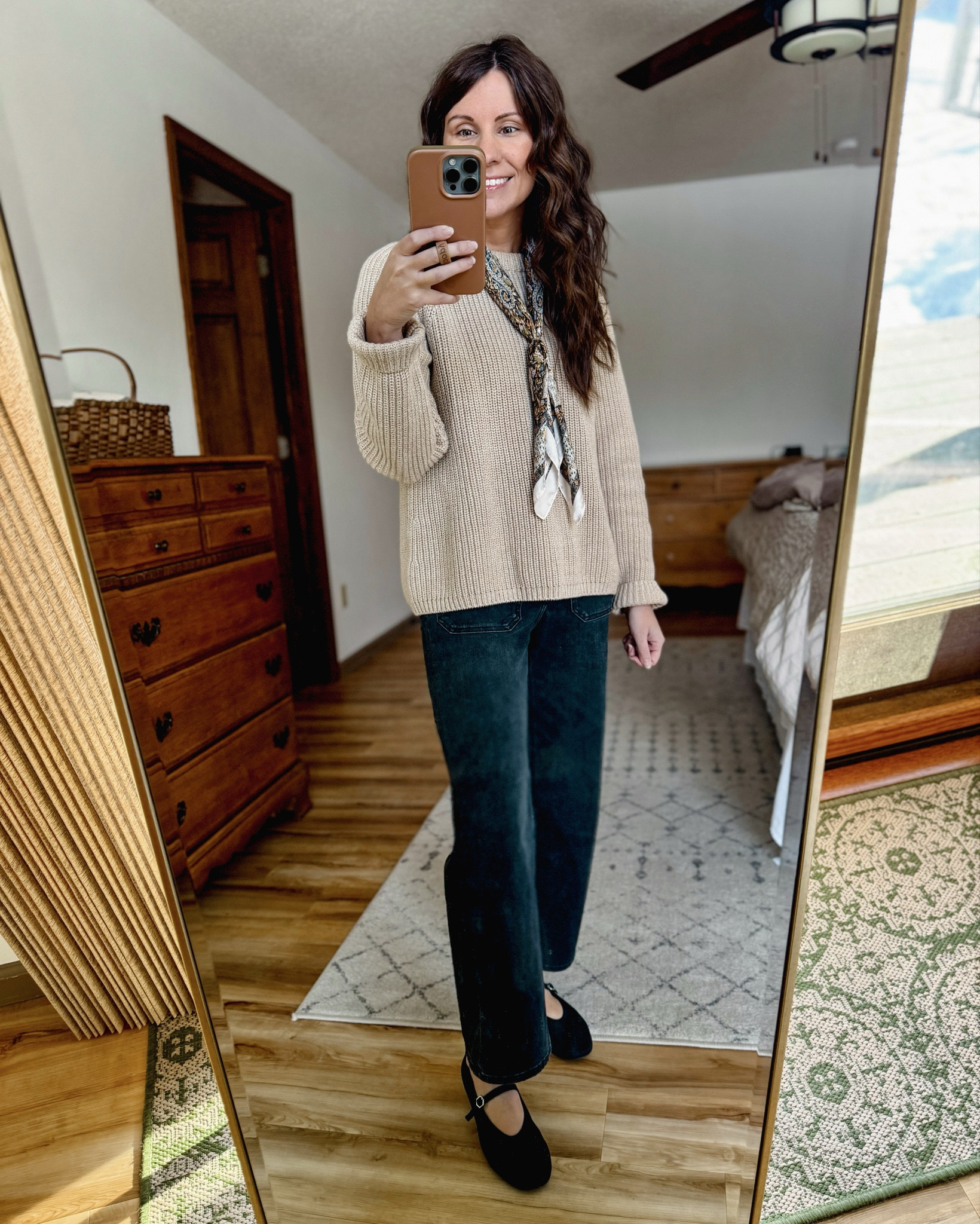 Wearing small in this cotton sweater (I own tan, ivory and black), 24 in a 26” inseam in these jeans (SO comfy!) and 6.5 in my flats (also linked similar!)

#LTKPetite #LTKootd