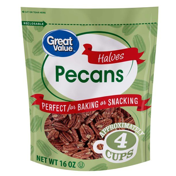 Great Value Pecan Halves, 16 oz - Walmart.com | Walmart (US)