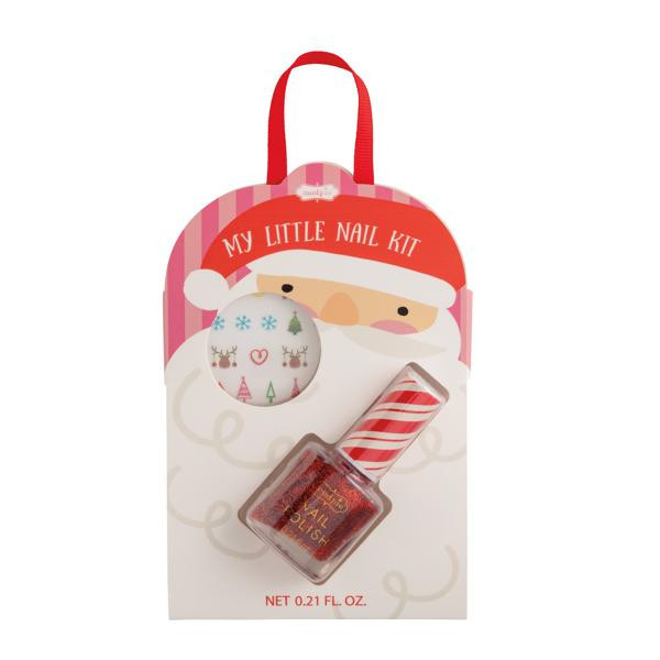 Mud Pie Girl's Santa Nail Polish Set in Red | Plastic | Mud Pie