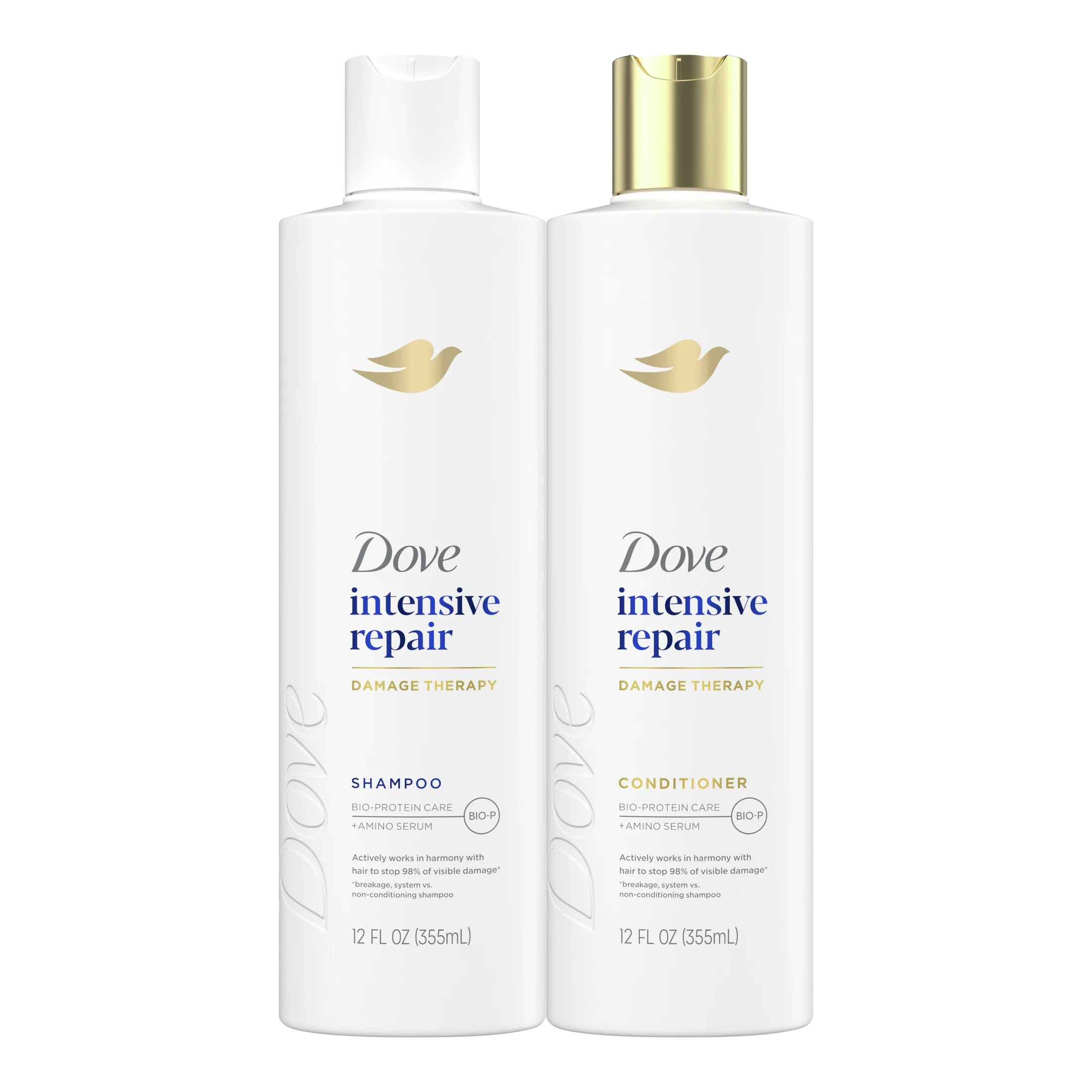 Dove Shampoo & Conditioner Set for Women Nourishing Intensive Repair Amino Serum, 12 oz 2 Count | Walmart (US)