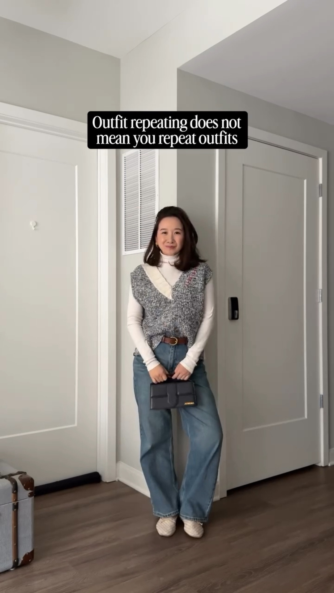 Sometimes all it takes is a… vest! I’m deep in my vest era because it changes up a plain base with zero effort. 🤭 It keeps all the comfort, makes an outfit more interesting and gives you a more intentional, put-together look. Which vest is your favorite?

Base: @mmlafleur turtleneck + @petitestudionyc jeans
First vest: @sezane #sezanelovers 
Second: @petitestudionyc #petitestudionyc
Third: @calvinklein 
Fourth: @fabrique.official 

Comment VEST and I’ll send you the links to my favorites 😎