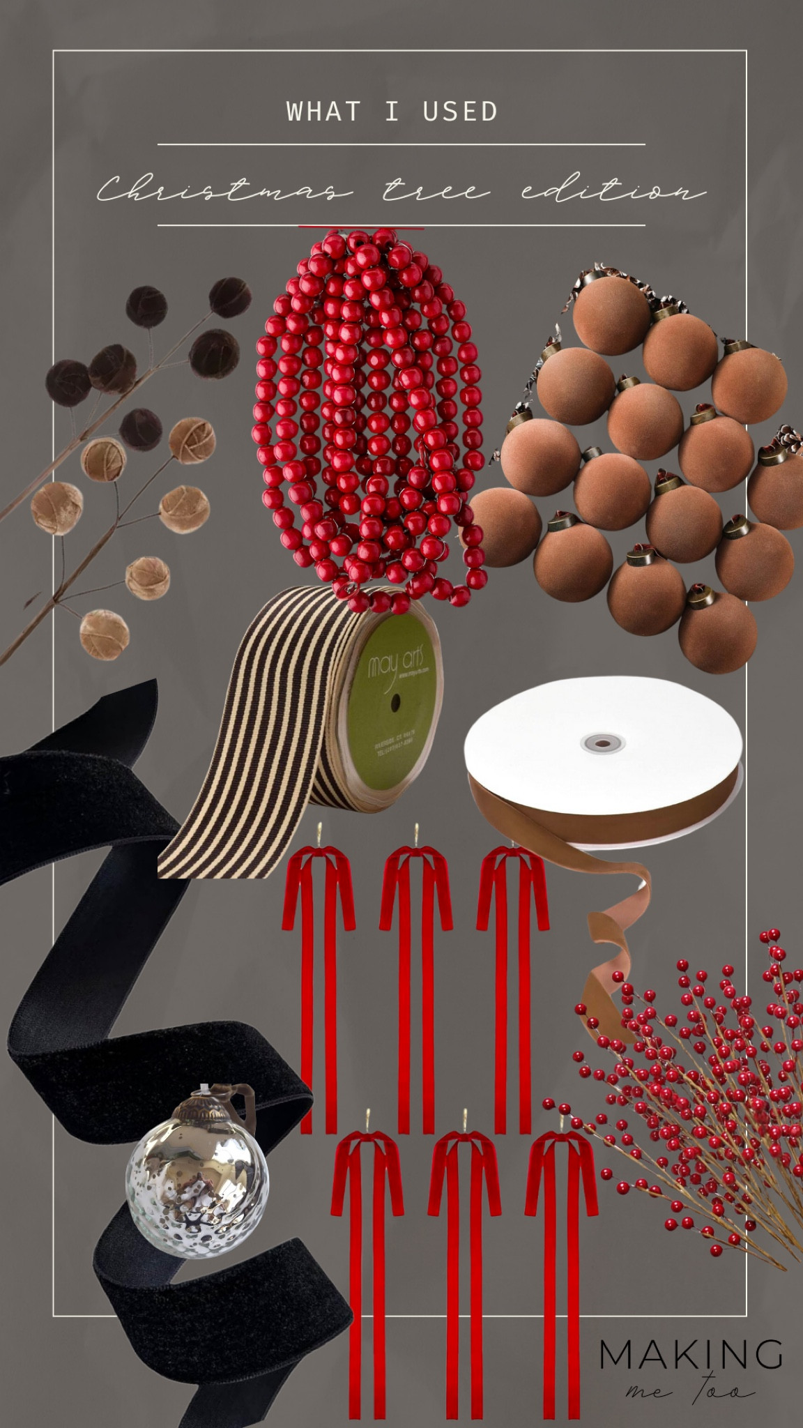 What I used for my Christmas tree. 🎄 

Extras: 
Actual Christmas tree: Costco 
Velvet ball sprays: Hobby Lobby 

#LTKSeasonal #LTKGiftGuide #LTKHoliday