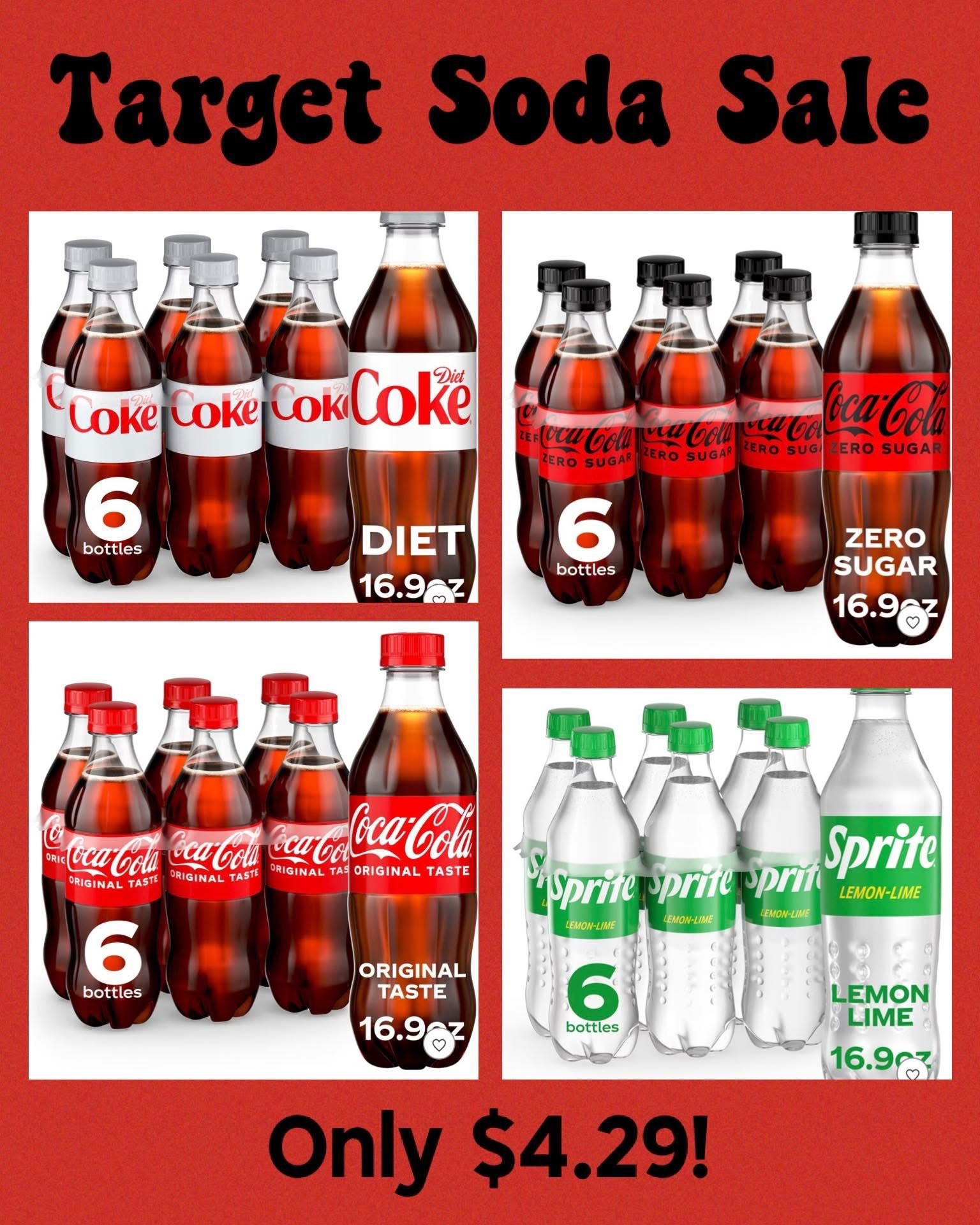Target has 6 pack bottles of Coke Products down to $4.29 right now!! Great deal to take advantage of if you’re a fan of any of these, as soda prices have definitely continued to go up 🥤

#LTKSaleAlert #LTKfoodie #LTKHome