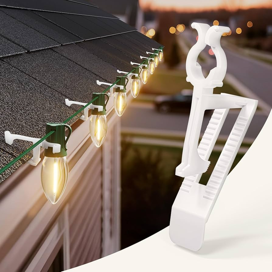 All In One Christmas Light Clip, Universal Gutter and Shingle Clip for C7, C9 and Mini Lights, 10... | Amazon (US)