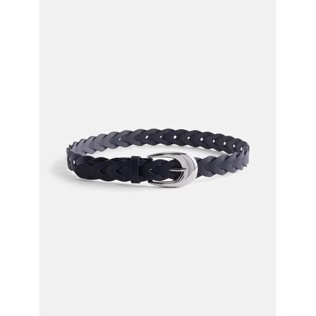 Scenario Women's Twisted Braid Belt, Black | Walmart (US)