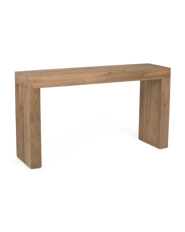 55x15x31 Solid Reclaimed Oak Wood Evander Entry Table | TJ Maxx