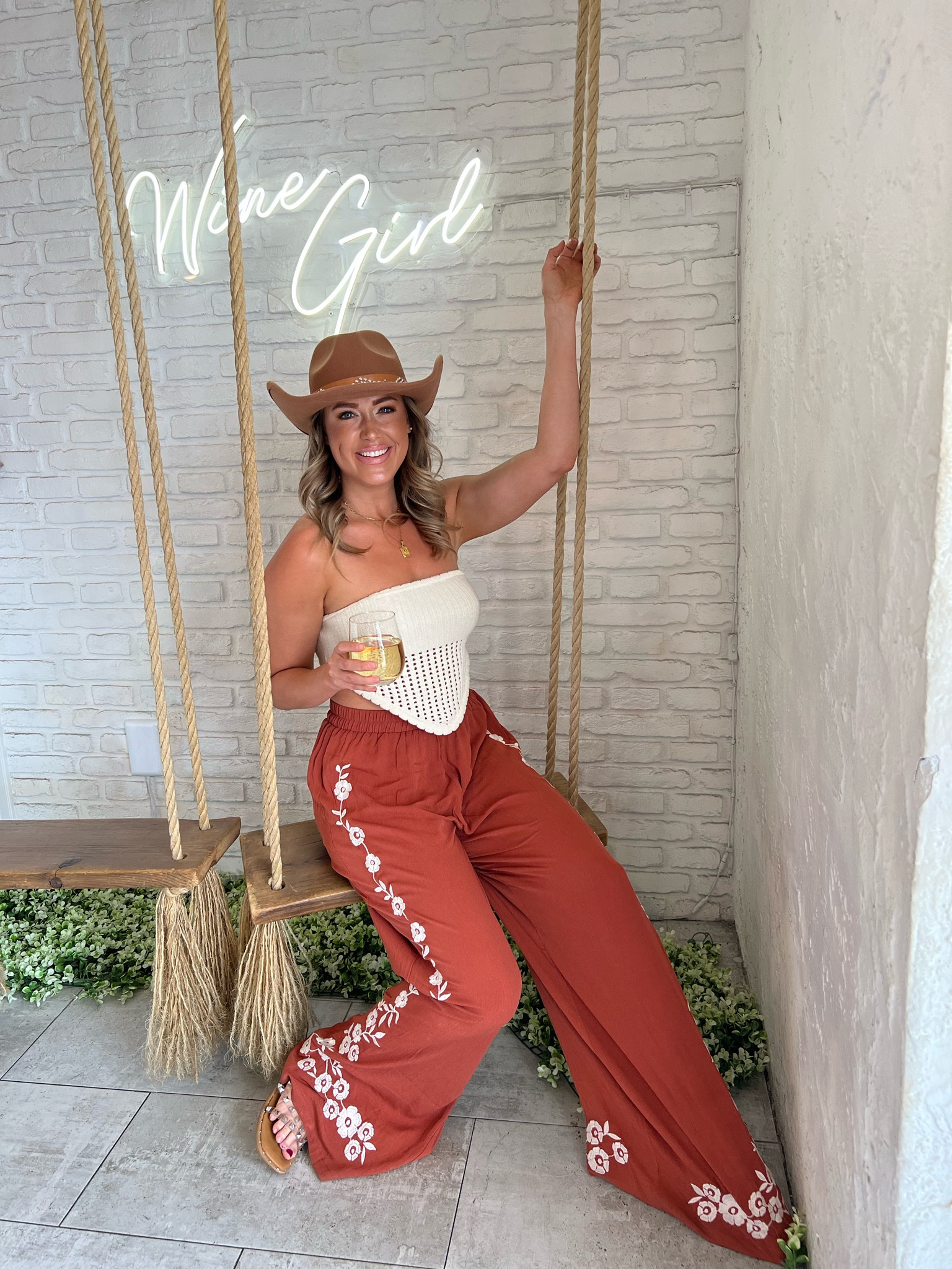 Boho western look, festival look, crochet top, western hat, boho western style, embroidered pants 

#LTKunder50 #LTKFestival #LTKSeasonal