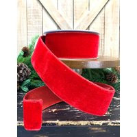 Farrisilk, 10 Yards, Red Velvet Luster Wired Ribbon, 2.5 Inch Ribbon | Etsy (US)