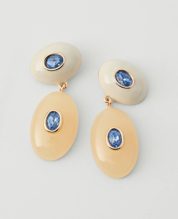 Double Crystal Drop Earrings | Ann Taylor