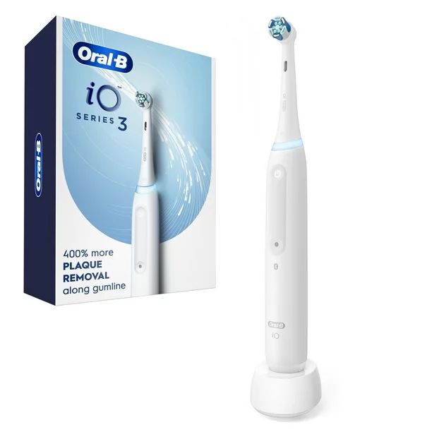 Oral-B iO Series 3 Electric Toothbrush with (1) Brush Heads Rechargeable, White - Walmart.com | Walmart (US)