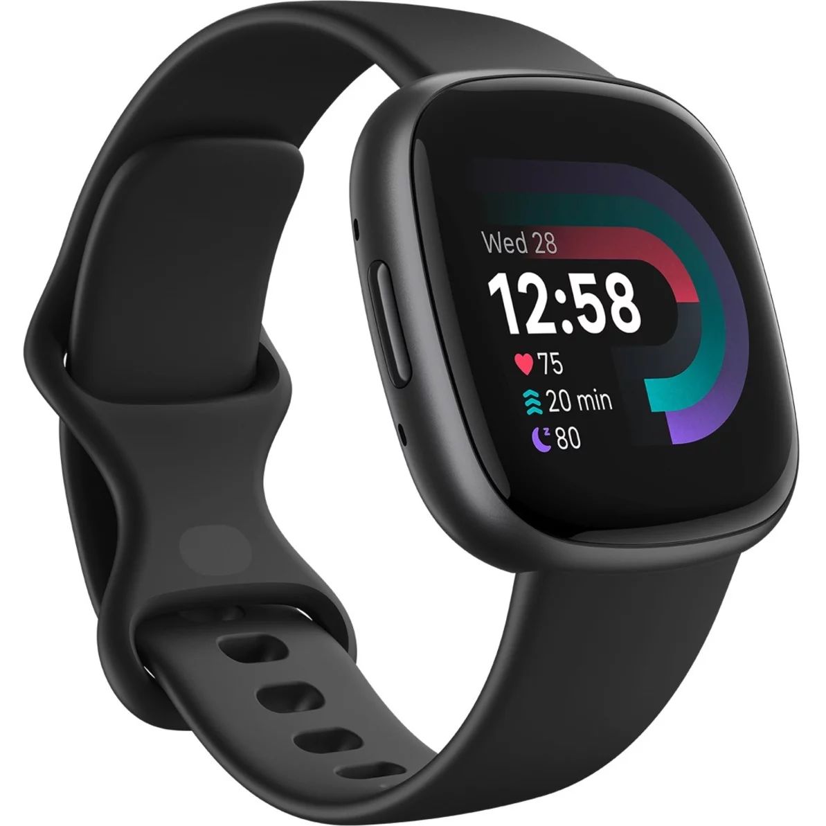 Fitbit Versa 4 Fitness Smartwatch - Black/Graphite Aluminum - Walmart.com | Walmart (US)