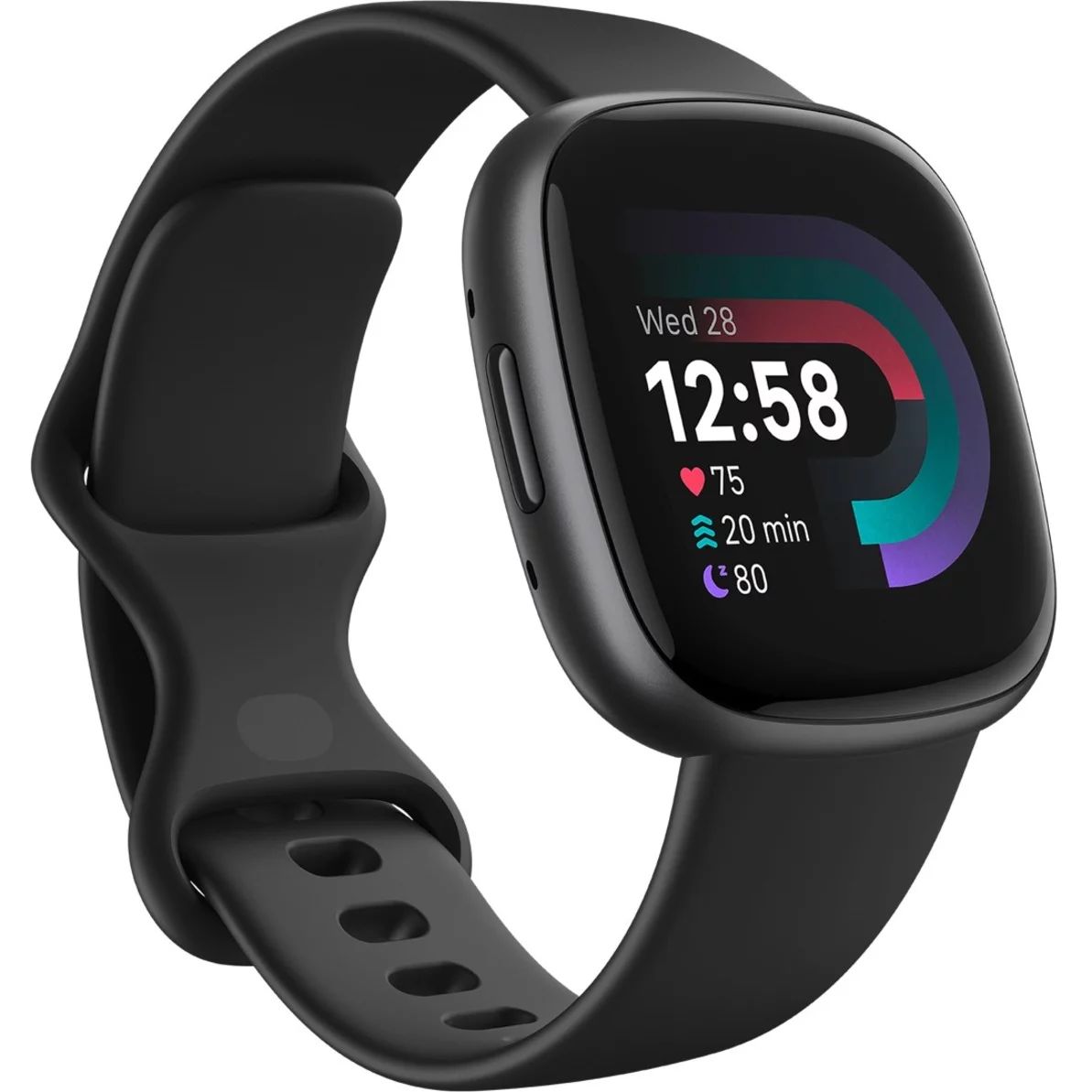 Fitbit Versa 4 Fitness Smartwatch - Black/Graphite Aluminum | Walmart (US)