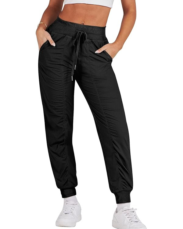 ANRABESS Women Joggers Pants High Waist Workout Running Athletic Sweatpants Lightweight Casual Sk... | Amazon (US)