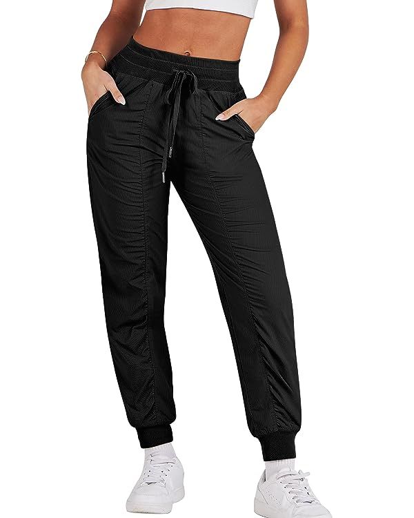 ANRABESS Women Joggers Pants High Waist Workout Running Athletic Sweatpants Lightweight Casual Sk... | Amazon (US)
