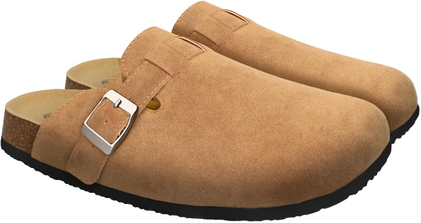 Clogs for Women Suede Soft Leather Clogs Classic Cork Clog Antislip Slippers Waterproof Mules Hou... | Amazon (US)