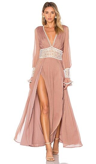 For Love & Lemons Celine Maxi Dress in Lavender | Revolve Clothing