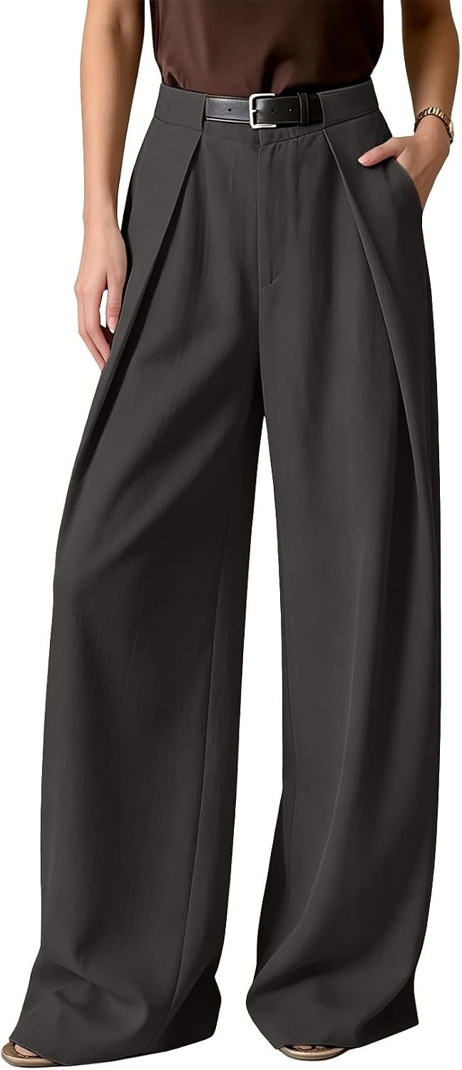 EVALESS Wide Leg Pants for Women Buseinss Casual Dress Pant | Amazon (US)