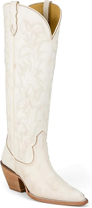 Justin Rumor 17” Women's Western Boot - Reba Collection - Snip Toe, Cowhide Leather Outsole | Amazon (US)