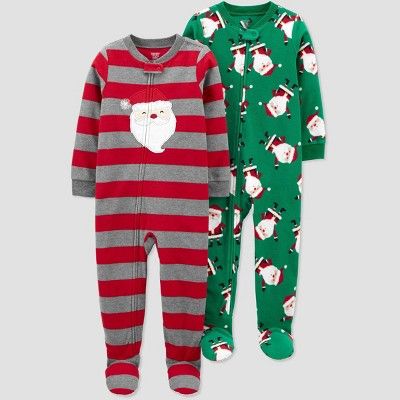 Baby Boys' Christmas Santa Footed Pajama - Just One You® made by carter's Red 9M | Target