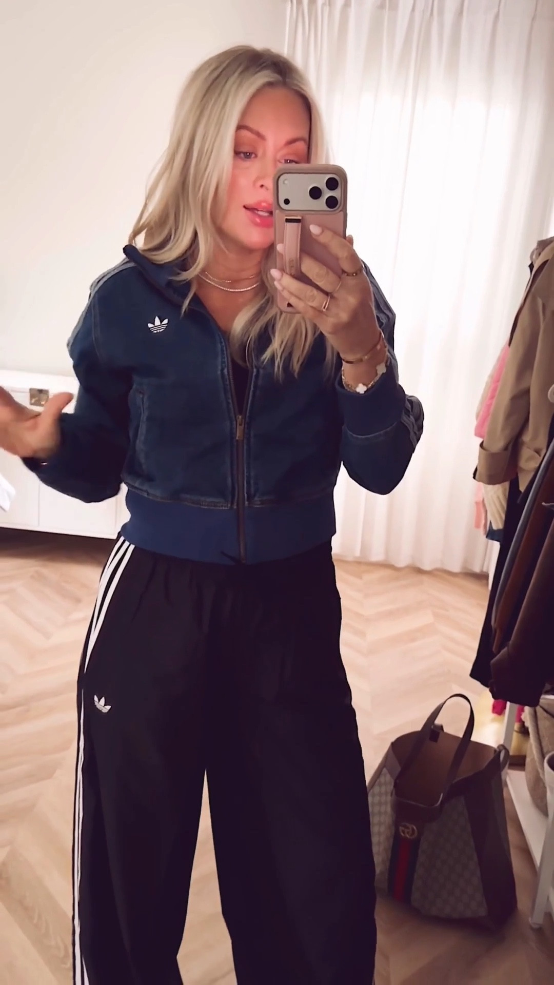 The amount of compliments on this outfit was unreal. The jacket is a most loved already! I’m in smalls. 

Sports mom. Adidas. Track pants. Denim jacket. 

#LTKootd #LTKActive #LTKSeasonal