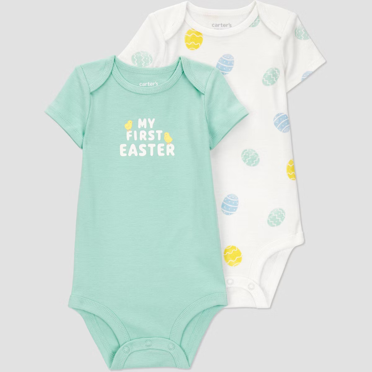 Carter's Just One You® Baby Easter Endcap 2pk Bodysuit - White/Green | Target