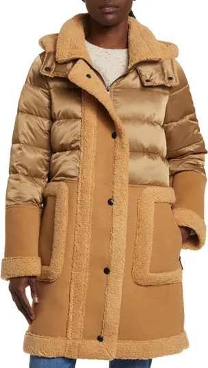 Sam Edelman Faux Shearling Puffer Jacket | Nordstrom | Nordstrom