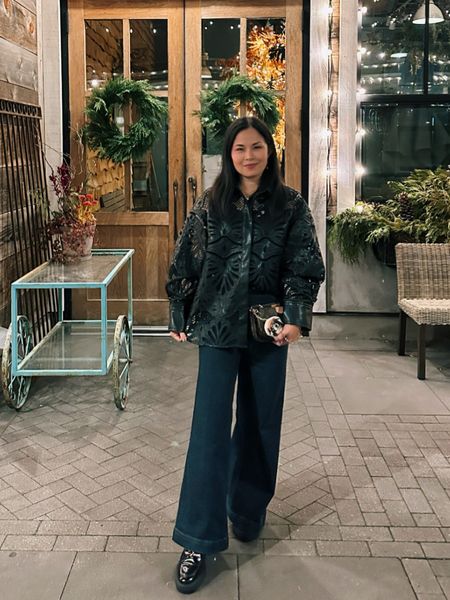 My comfy and flattering wide leg jeans in indigo is on sale. If in between sizes, size down. Top is currently sold out but I linked similar items to get the same look.

#LTKHoliday #LTKstyletip #LTKCyberWeek