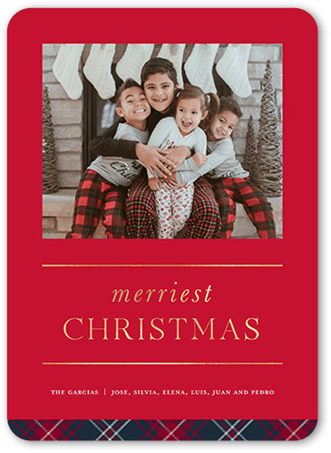 Merriest Tartan Holiday Card | Shutterfly