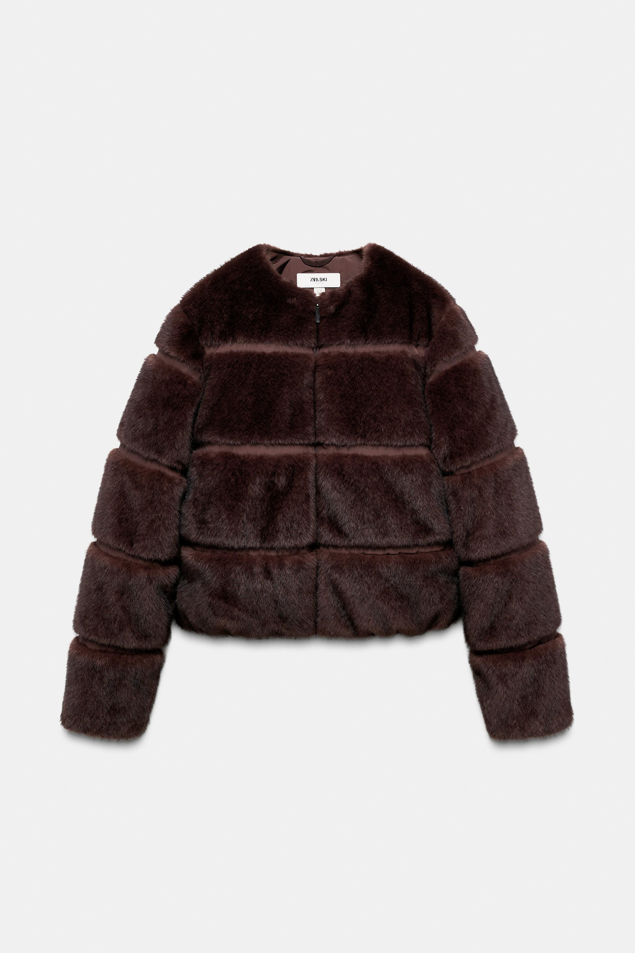 SHORT FAUX FUR COAT HEIQ XREFLEX™ SKI COLLECTION | Zara US