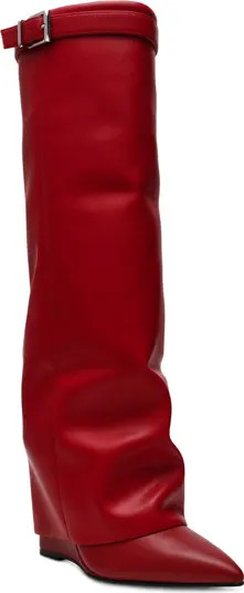 Corenne Foldover Shaft Pointed Toe Knee High Boot (Women) | Nordstrom