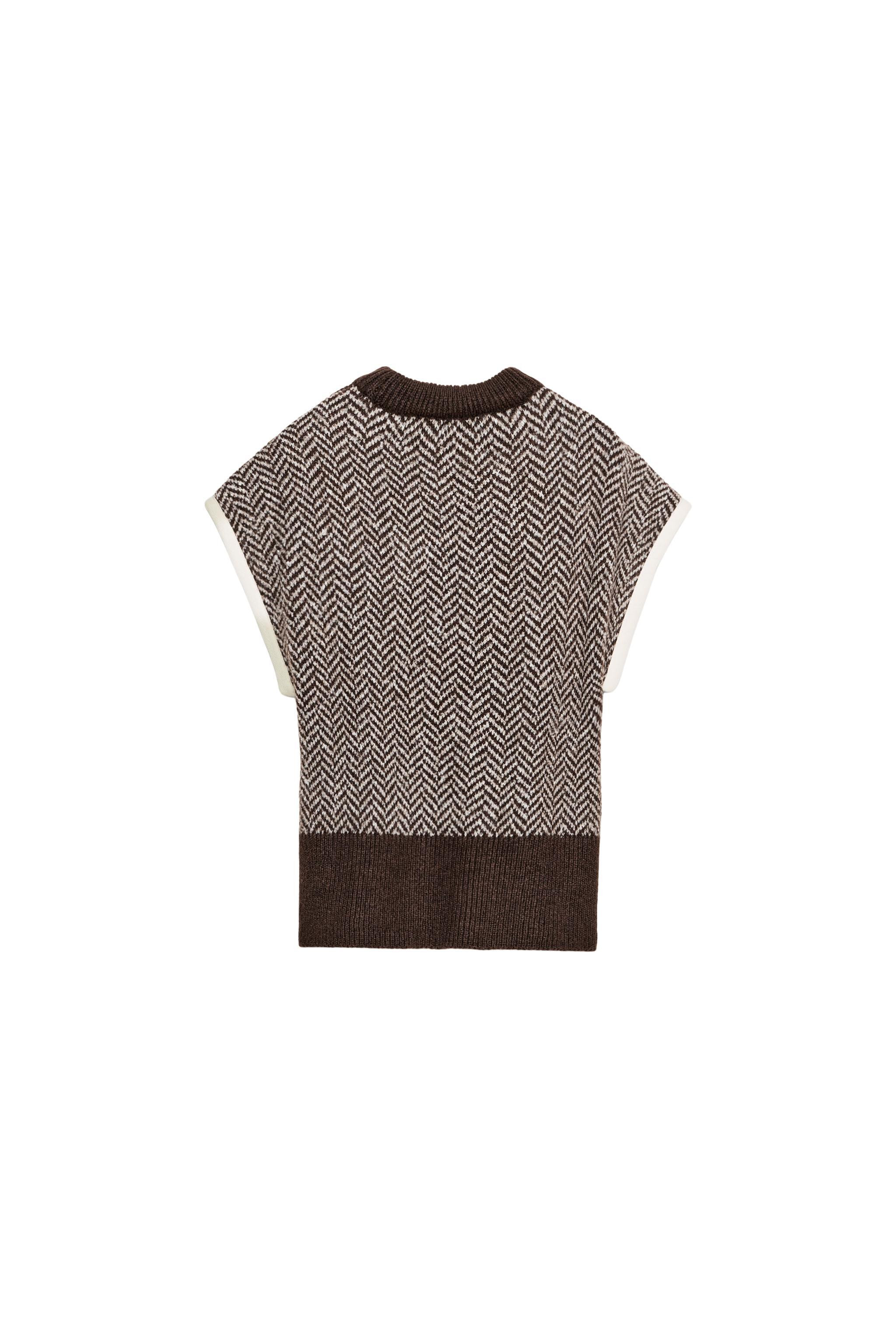 CABLE KNIT WAISTCOAT TOP | Zara UK