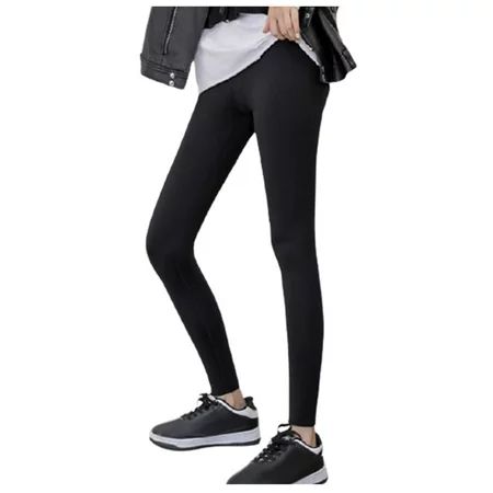Leggings for Women Tummy Control Black Leggings Butt Lifting Skinny Stretch Solid Yoga Leggings Scru | Walmart (US)
