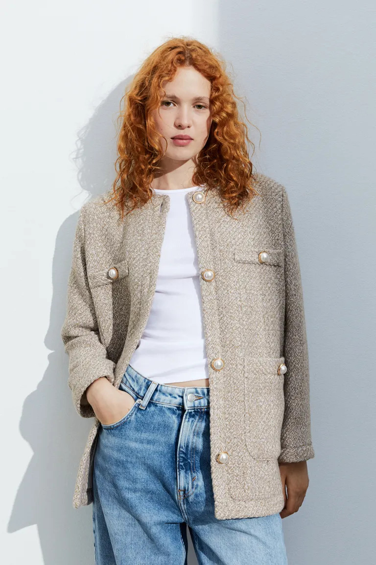 Textured-weave jacket | H&M (UK, MY, IN, SG, PH, TW, HK)